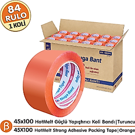 Nuga 1 KOLİ (84 ADET) 45x100 Turuncu HotMelt Koli Bandı