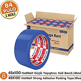 Nuga 1 KOLİ (84 ADET) 45x100 Mavi HotMelt Koli Bandı