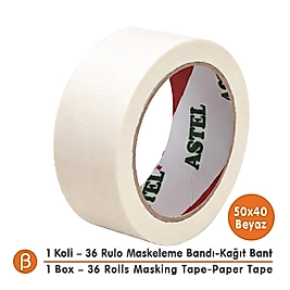 Toptan Astel Maskeleme Bandı 50x40 - Boya & Badana Bandı (1 Koli - 36 Adet)