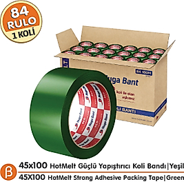 Nuga 1 KOLİ (84 ADET) 45x100 Yeşil HotMelt Koli Bandı